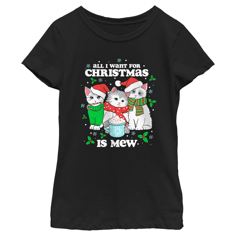 Girl's Lost Gods All I Want for Christmas Is Mew T-Shirt