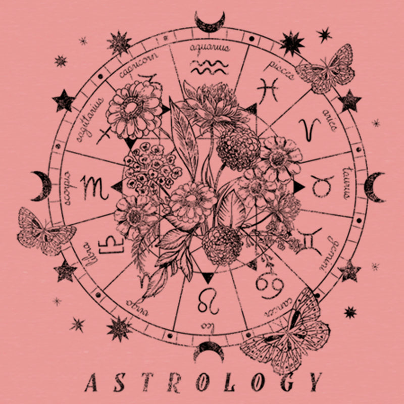 Junior's Lost Gods Astrology Decorative Wheel Sweatshirt