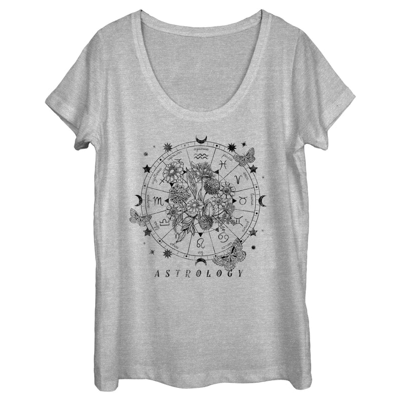 Women's Lost Gods Astrology Decorative Wheel T-Shirt