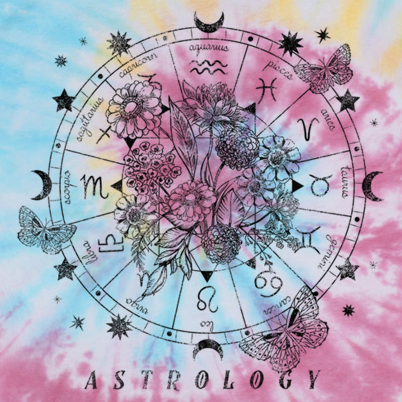 Junior's Lost Gods Astrology Decorative Wheel T-Shirt