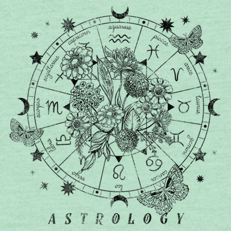 Girl's Lost Gods Astrology Decorative Wheel T-Shirt