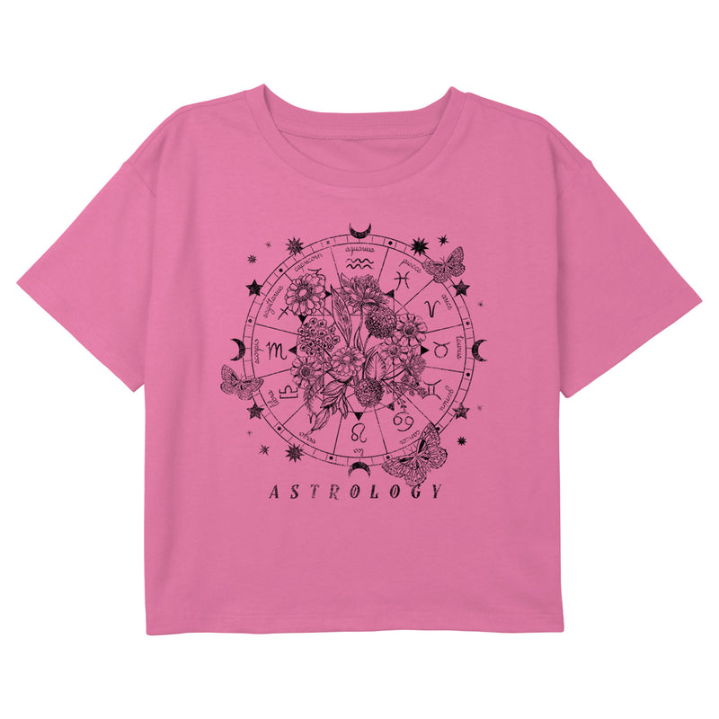 Girl's Lost Gods Astrology Decorative Wheel T-Shirt