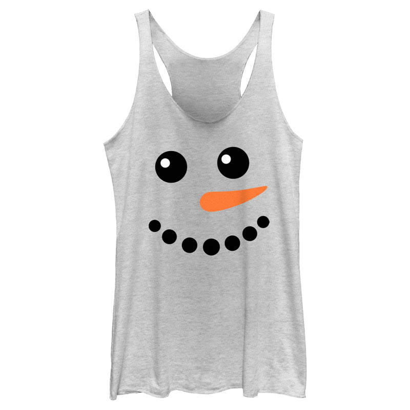 Women's Lost Gods Snowman Face Racerback Tank Top