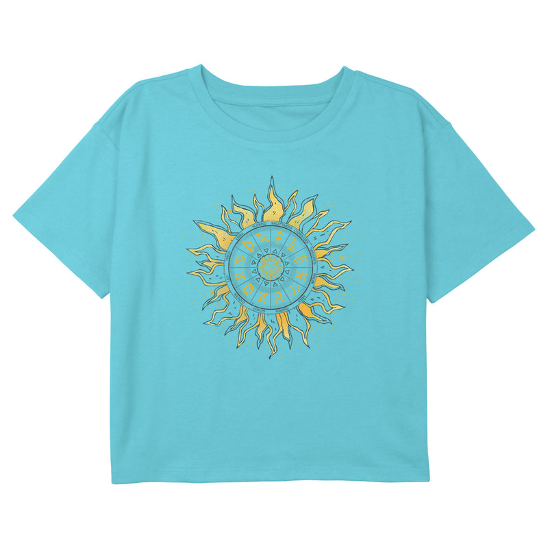 Girl's Lost Gods Astrology Sun Wheel T-Shirt