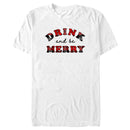 Men's Lost Gods Drink and Be Marry Plaid T-Shirt