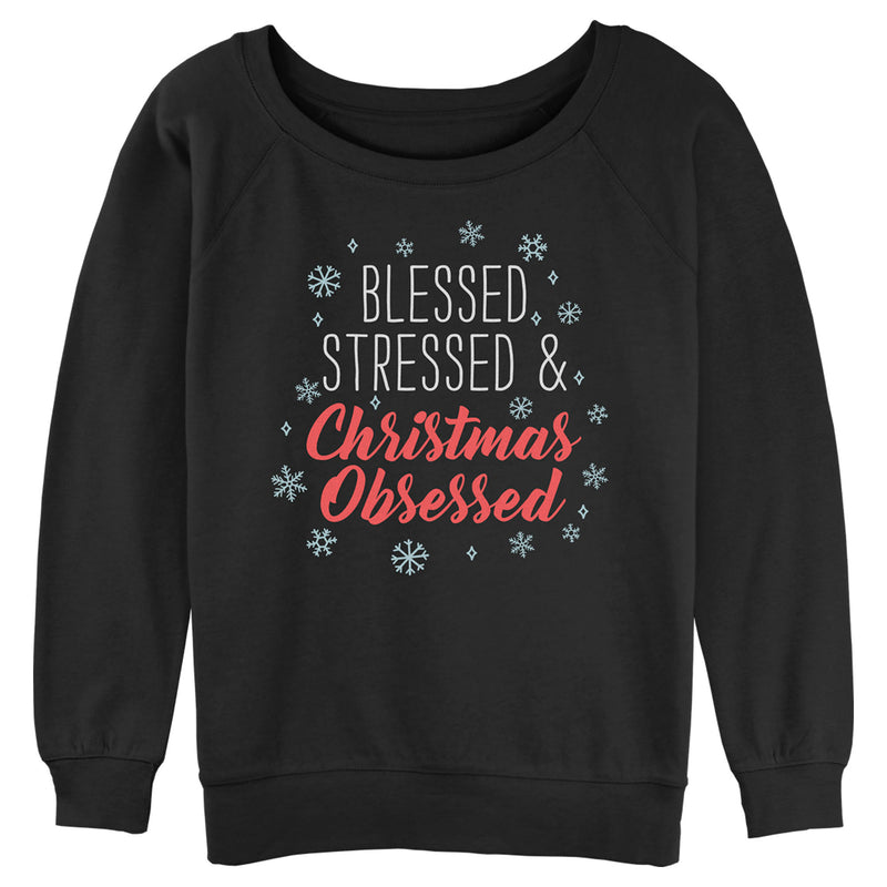 Junior's Lost Gods Christmas Obsessed Sweatshirt