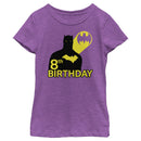 Girl's Batman 8th Birthday Bat Signal T-Shirt
