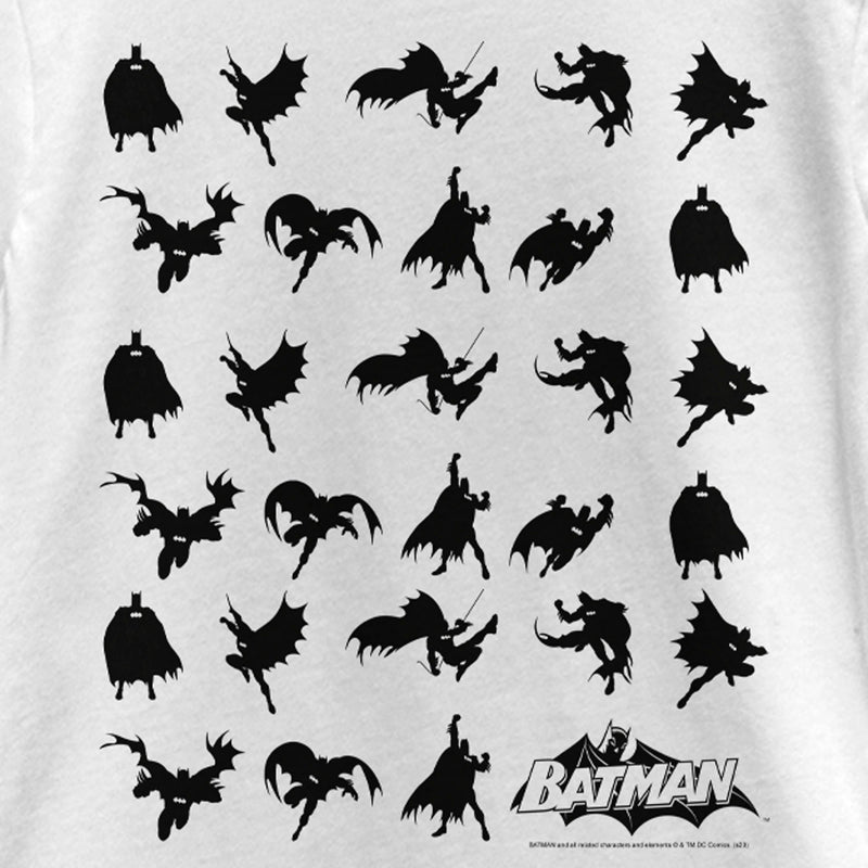 Girl's Batman Action Poses Poster Black T-Shirt