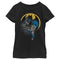 Girl's Batman Bat Signal Portrait T-Shirt