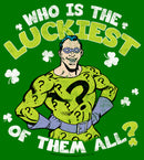 Men's Batman St. Patrick's Day Riddler Who is the Luckiest of Them All? T-Shirt