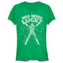 Junior's Batman St. Patrick's Day Riddler Who Needs Luck Distressed T-Shirt