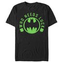 Men's Batman St. Patrick's Day Who Needs Luck Bat Logo T-Shirt