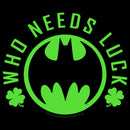 Men's Batman St. Patrick's Day Who Needs Luck Bat Logo T-Shirt