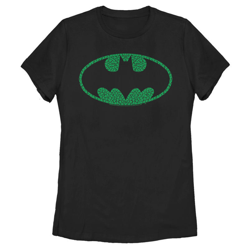 Women's Batman St. Patrick's Day Cloverfield Bat Logo T-Shirt