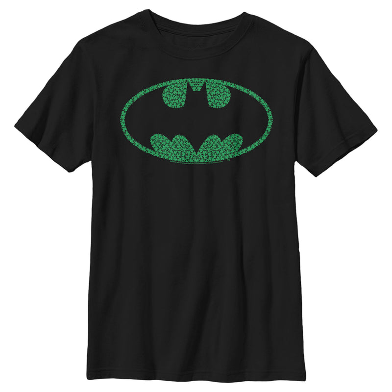 Boy's Batman St. Patrick's Day Cloverfield Bat Logo T-Shirt
