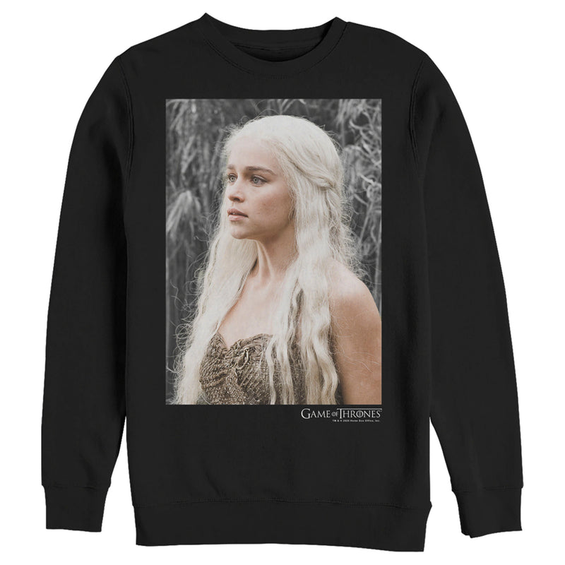 Men's Game of Thrones Daenerys Photo White Logo Sweatshirt