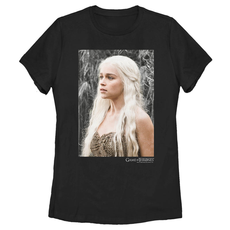 Women's Game of Thrones Daenerys Photo White Logo T-Shirt