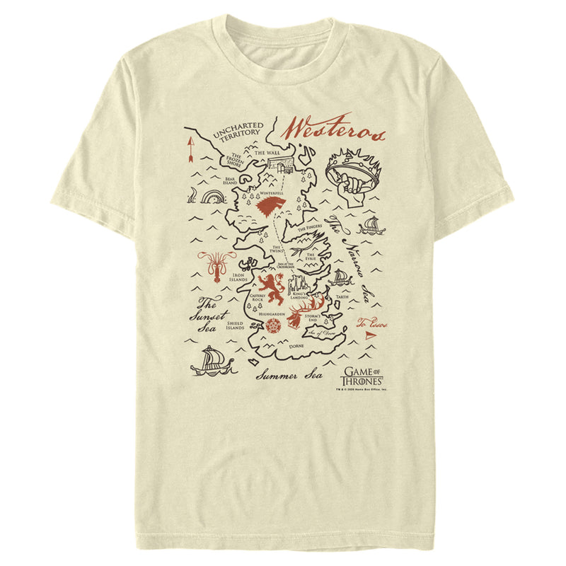 Men's Game of Thrones Westeros Map T-Shirt