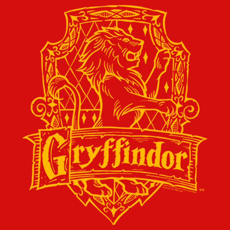 Girl's Harry Potter Gryffindor Line Art Crest T-Shirt
