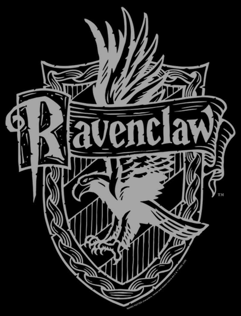 Men's Harry Potter Ravenclaw Line Art Crest Pull Over Hoodie