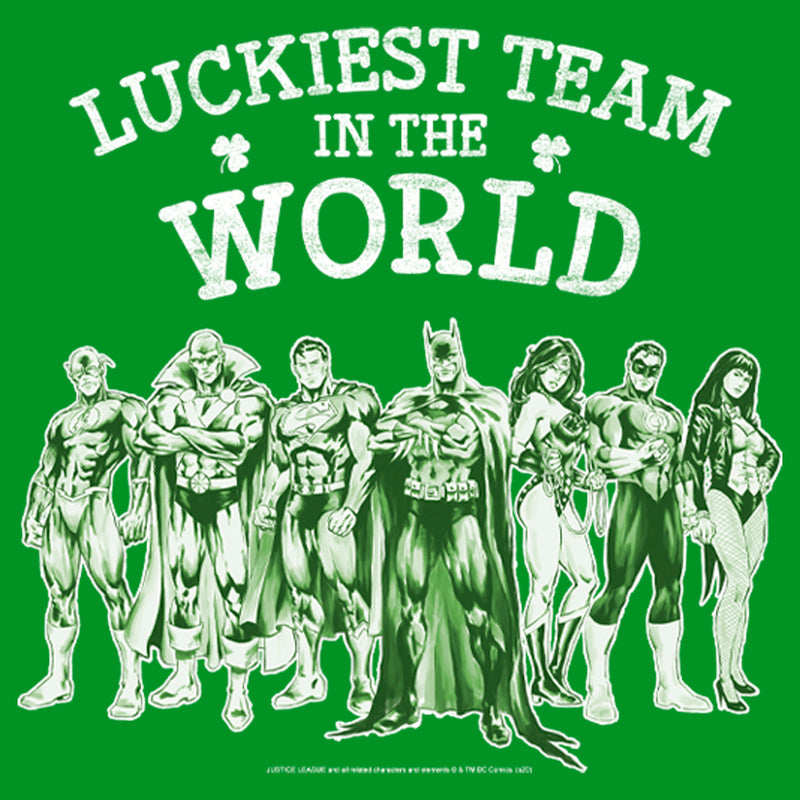Boy's Justice League St. Patrick's Day Luckiest Team in the World T-Shirt