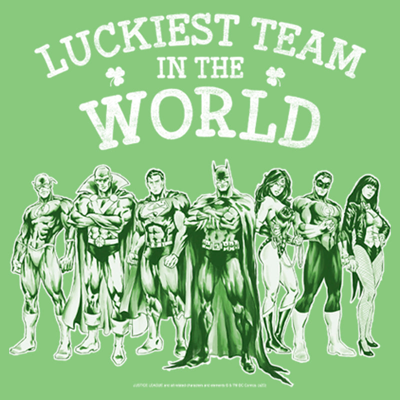 Girl's Justice League St. Patrick's Day Luckiest Team in the World T-Shirt