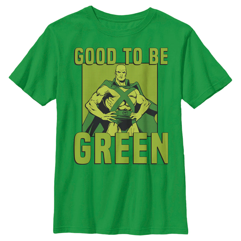 Boy's Justice League St. Patrick's Day Martian Manhunter Good to be Green T-Shirt
