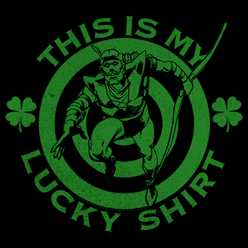 Junior's Justice League St. Patrick's Day Green Arrow This is my Lucky Shirt T-Shirt