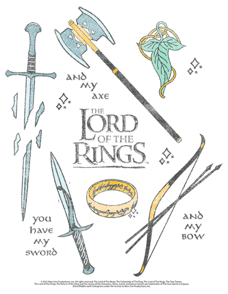 Men's The Lord of the Rings Fellowship of the Ring You Have My Sword and My Bow and My Axe T-Shirt