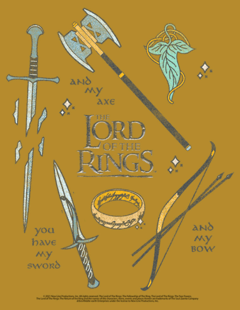 Junior's The Lord of the Rings Fellowship of the Ring You Have My Sword and My Bow and My Axe Festival Muscle Tee