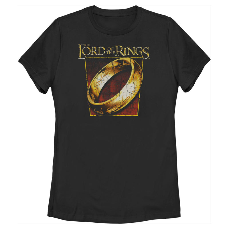 Women's The Lord of the Rings Fellowship of the Ring Close-Up Ring T-Shirt