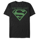 Men's Superman St. Patrick's Day Who Needs Luck? T-Shirt