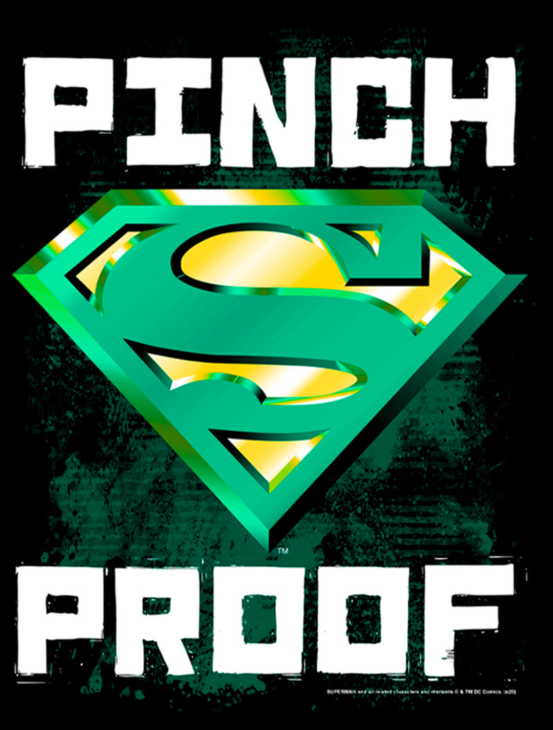 Men's Superman St. Patrick's Day Pinch Proof Logo T-Shirt