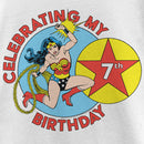 Girl's Wonder Woman Celebrating my 7th Birthday T-Shirt