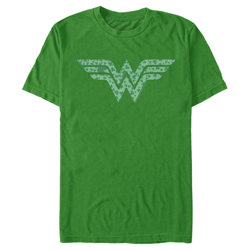 Men's Wonder Woman St. Patrick's Day Wonder Woman Shamrock Logo T-Shirt