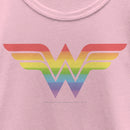 Girl's Wonder Woman Rainbow Classic Logo T-Shirt