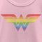 Girl's Wonder Woman Rainbow Classic Logo T-Shirt