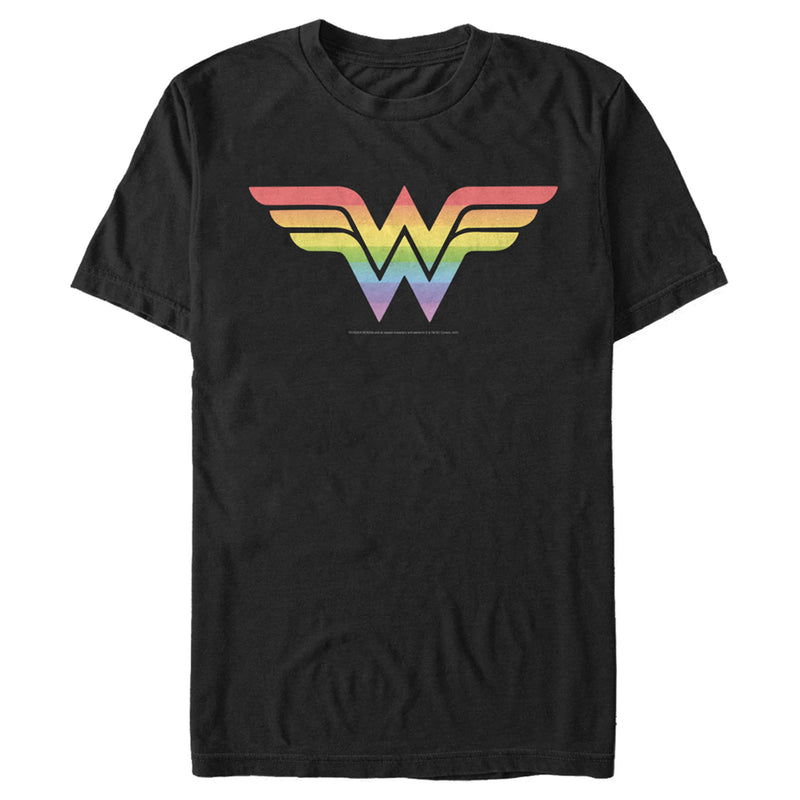 Men's Wonder Woman Rainbow Classic Logo T-Shirt