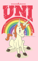 Junior's Dungeons & Dragons Uni Unicorn Rainbow Cartoon T-Shirt