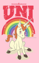 Girl's Dungeons & Dragons Uni Unicorn Rainbow Cartoon T-Shirt