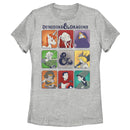 Women's Dungeons & Dragons Cartoon Character Panels T-Shirt