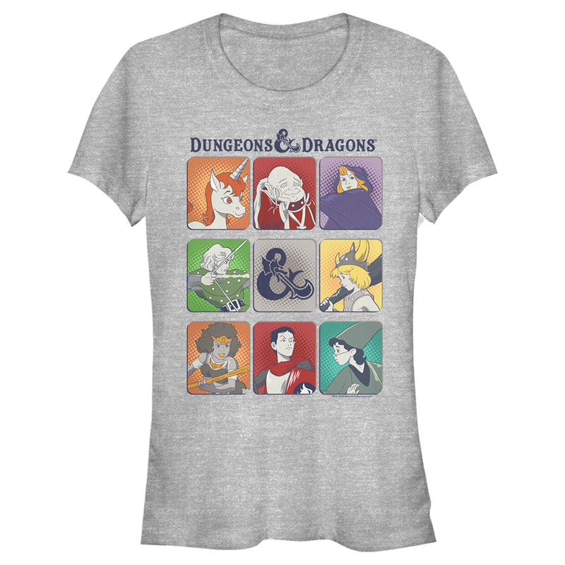 Junior's Dungeons & Dragons Cartoon Character Panels T-Shirt