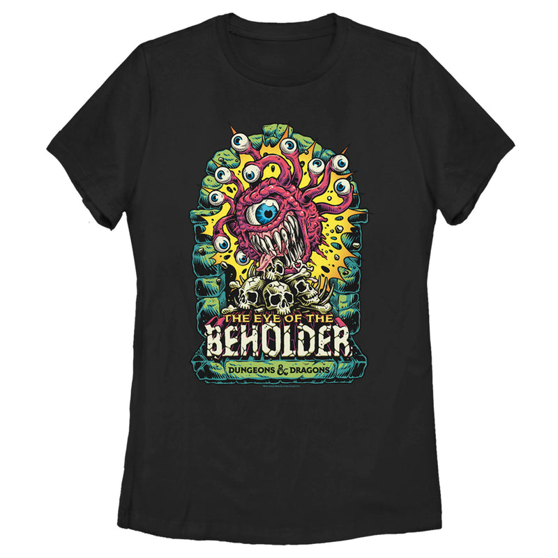 Women's Dungeons & Dragons The Eye of the Beholder With Skulls T-Shirt