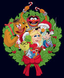 Girl's The Muppets Christmas Wreath Group Shot T-Shirt