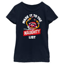 Girl's The Muppets The Animal Made it to the Naughty List T-Shirt