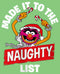 Girl's The Muppets The Animal Made it to the Naughty List T-Shirt