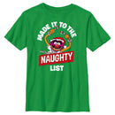 Boy's The Muppets The Animal Made it to the Naughty List T-Shirt