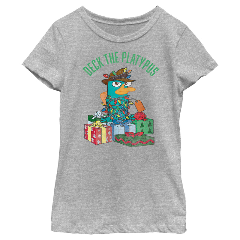 Girl's Phineas & Ferb Deck the Platypus T-Shirt