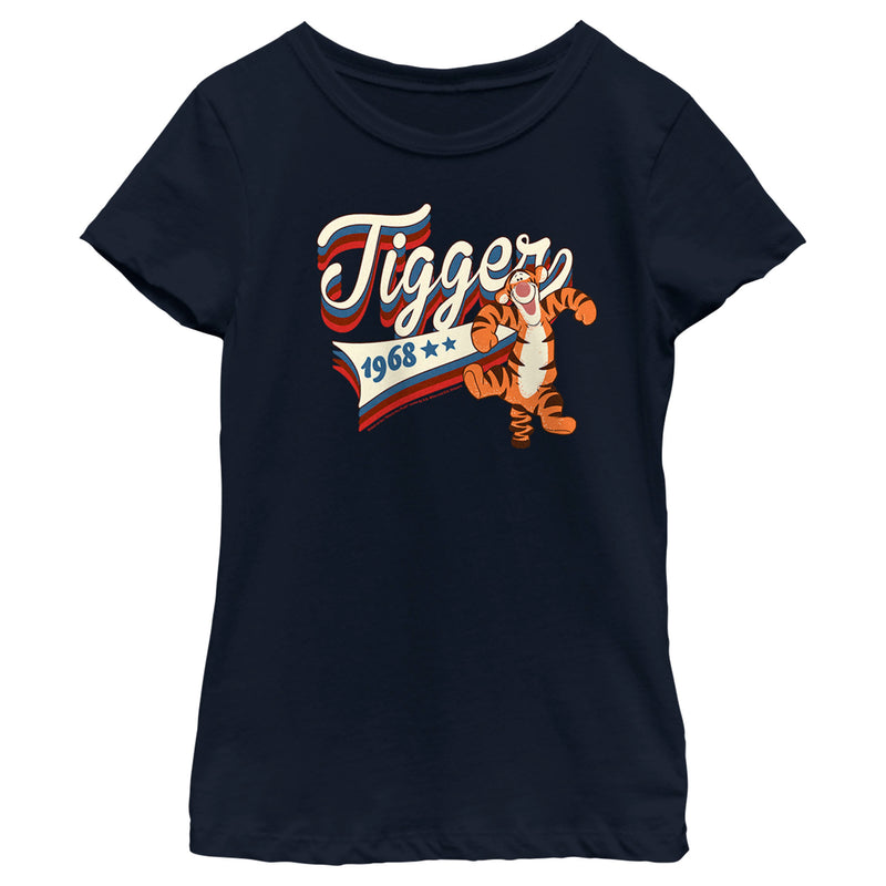 Girl's Winnie the Pooh Red, White, and Blue Tigger T-Shirt