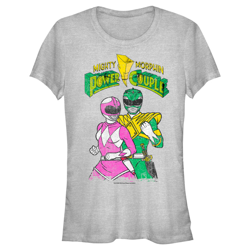 Junior's Power Rangers Mighty Morphin Power Couple T-Shirt